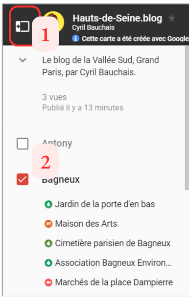 La carte interactive du blog
