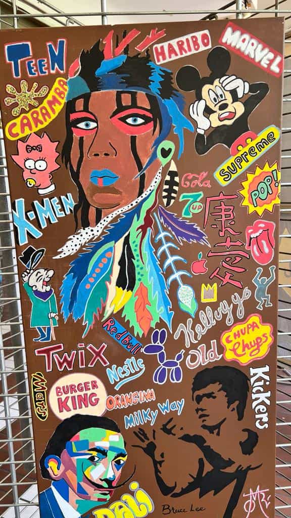 Une peinture street art d'Omar