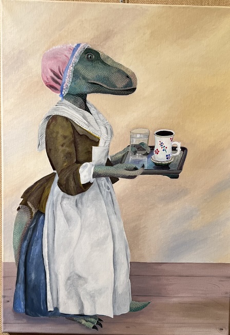 La belle dino-chocolatière, par Olga Petrova